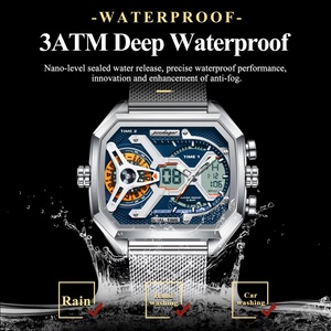 Montre pour homme en acier inoxydable, carrée, à mouvement automatique, avec miroir saphir, montres-bracelets pour homme - Product Image 4