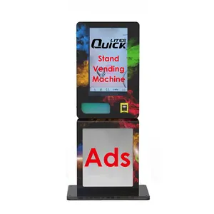 32 inch touch screen anti-thief stand electronic vending machine with age verification and card reader cash or bill and coin pay