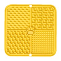 Tapis de léchage rectangulaire en silicone à ventouse pour chien, anti-étouffement, pour alimentation lente, avec grattoir de bol, en matériau de qualité alimentaire, pour l'exportation