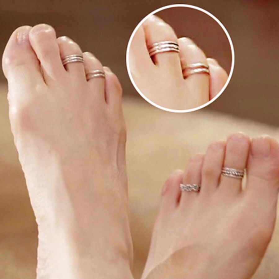 Flower Toe Ring Toe Jewelry Foot Jewelry Adjustable Toe Etsy Toe ring designs, T