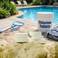 E20260710 Bahan Kimia Kolam Renang Tahan Lama dengan Kemurnian 90% Tablet 3 Inci