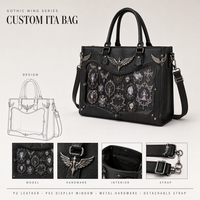 Sac à bandoulière personnalisé Kawaii Coquette Ita Bag avec panneau transparent pour femme, idéal pour les sorties quotidiennes et le campus, commande en gros