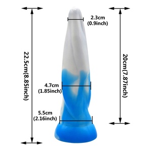 FAAK Dildo de Silicona Grande y Colorido, Tapón Anal, Juguetes Sexuales para Mujeres, Masturbador Femenino, Pene de Animal de Fantasía, Productos Eróticos - Product Image 2