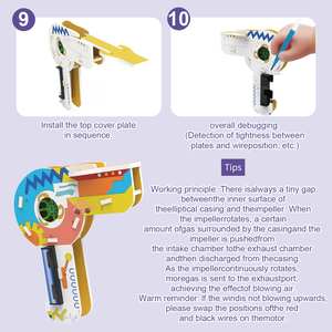 Vente en gros des derniers puzzles 3D en carton mousse DIY, kit scientifique de ballons à souffler électriques, ensemble de jouets éducatifs, expérience physique - Product Image 5