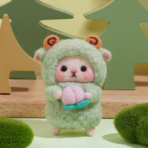 Haute qualité jouet créatif <span class=keywords><strong>laine</strong></span> mignon mouton feutre tissu Poke <span class=keywords><strong>laine</strong></span> feutrage Kit bricolage matériel paquet aiguille feutrage Kit pour la maison - Product Image 4