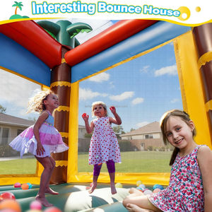 Castillo Inflable con Diseño <span class=keywords><strong>de</strong></span> Palmera Tropical, <span class=keywords><strong>de</strong></span> Grado Comercial, para Niños, Ideal para Alquiler en Fiestas <span class=keywords><strong>de</strong></span> Verano - Product Image 5