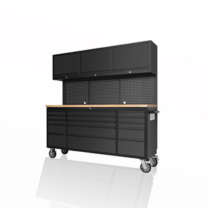 Metal work bench steel rolling toolbox tool cabinet with duty load drawers