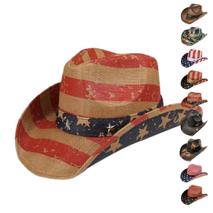 Высококачественная широкая летняя бумажная шляпа от солнца, ковбойская соломенная шляпа с широкими полями, для пляжных путешествий, рыбалки, повседневного велоспорта - Product Image 2