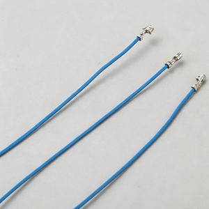 单端压接端子线束，带蓝色 PVC 电缆和剥线端，适用于家用电器、控制 PCB 内部接线 - Product Image 1