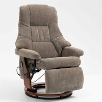 Chaise de loisirs moderne avec repose-pieds Chaise inclinable KAKI COLOR