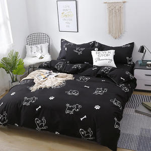 Bộ đồ giường lanh thoải mái mềm sợi nhỏ hiện đại Màu Đen Bộ Giường Sheets Duvet cover Home dệt giá rẻ - Product Image 3