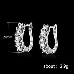 Orecchini a Cerchio E663 Placcati Oro con Cristalli e Strass, Gioielli Classici da Donna per Uso Quotidiano - Product Image 6