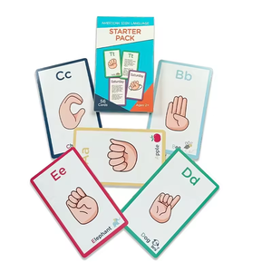 Juguete Educativo para Niños Pequeños, Ilustraciones <span class=keywords><strong>de</strong></span> Señales <span class=keywords><strong>de</strong></span> Mano del Alfabeto ABC, 56 Tarjetas <span class=keywords><strong>de</strong></span> Memoria con el Alfabeto del Lenguaje <span class=keywords><strong>de</strong></span> Señales Estadounidense - Product Image 2