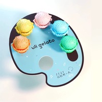 Mini plateau en papier pour crème glacée, cornet croustillant, cornet à balle de crème glacée, palette en carton jetable, plateau anti-goutte