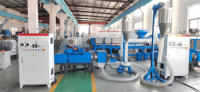 Machine à faible consommation d'énergie pour le recyclage des films LDPE, ligne de granulation à petite échelle complète pour la production de granulés de plastique