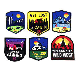 تصميم إبداعي بقع في الهواء الطلق سلسلة الغرب المتوحش التطريز تسلق الجبال المشي المقصورة التصحيح التخييم مع هوك وحلقة - Product Image 3