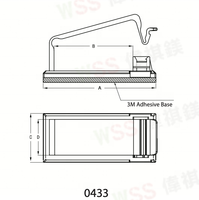 WSS 3 tailles pinces à fil polyvalentes pour la gestion des câbles et les passages de câble Clips de câble avec support de fil de PC TV auto-adhésif solide