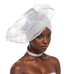 Mujeres Retro británico Royal <span class=keywords><strong>Ascot</strong></span> banquete fiesta Noble elegante boda cabeza Sinamay tocados <span class=keywords><strong>sombreros</strong></span> - Product Image 5
