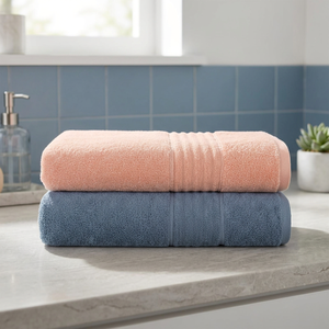 Ensemble de serviettes de bain en coton uni, rectangulaires, tissées, écologiques, bio, séchage rapide, douces pour la peau, usage hôtelier, adulte - Product Image 1