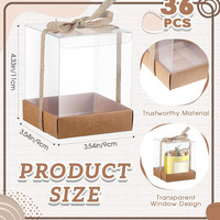 Boîte d'emballage cadeau transparente bougeoirs photophore en vrac papier couverture inférieure ruban noël mariage bougie boîtes d'emballage