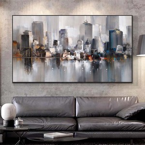 Affiche de construction de ville moderne à la mode, <span class=keywords><strong>peinture</strong></span> à l'huile abstraite, imprimés, images d'art murales pour salon, décor de maison - Product Image 5