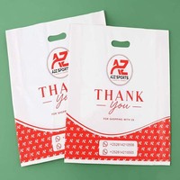 Sacs en plastique personnalisés découpés sur mesure pour le shopping, sacs en plastique robustes avec poignées et logos, pour le merchandising et les messages de remerciement