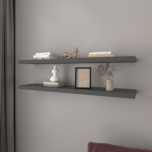 Floating Shelf Lyle Matt Gray Living Room <b>Wall</b> Display Shelf - Product Image 1