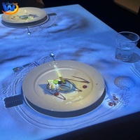 Proyector de Temas para Mesa de Comedor 3D Comercial para Interiores, Sala Inmersiva de Realidad Virtual, Restaurante Interactivo Inmersivo