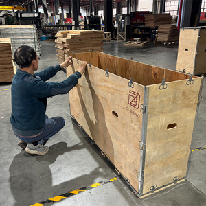 Cassette di Imballaggio Pieghevoli Personalizzate ZE BANG in Compensato/<span class=keywords><strong>Legno</strong></span>/OSB per Logistica, Stoccaggio e Trasporto, Colore <span class=keywords><strong>Legno</strong></span> Naturale - Product Image 2