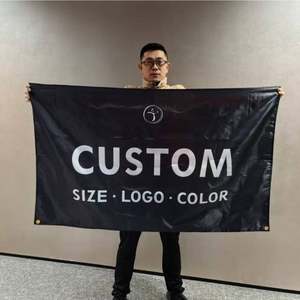 Drapeau personnalisé 150 x 90 cm (3x5 pieds) en tissu vierge sublimé pour affichage, drapeau promotionnel personnalisé - Product Image 3