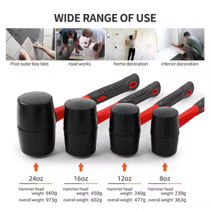 Maillet OEM/ODM prêt à l'emploi avec manche long en bois ou en fibre de verre, résistant à l'usure, avec trou de suspension pour projets de bricolage - Product Image 4
