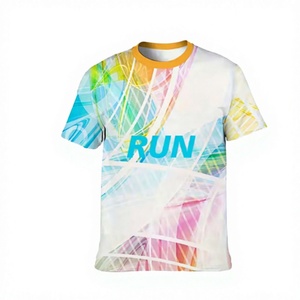 เสื้อยืด OEM สกรีนโลโก้ตามสั่ง แบบซับลิเมชั่นเต็มตัว ผ้าโพลีเอสเตอร์ 100% แห้งเร็ว สำหรับออกกำลังกาย พิมพ์ลายทั่วตัว ผู้ผลิตเสื้อยืดตามสั่ง - Product Image 1