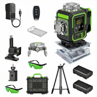 Niveau laser vert 4D 16 lignes 360° °   Niveau laser croisé auto-nivelant, batterie 18650 520nm, qualité industrielle pour la construction et le bricolage