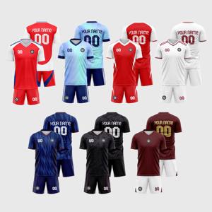 Nuevo Diseño Transpirable de Camisetas de Fútbol de Verano, Uniformes de Fútbol Personalizados con Estampado, Manga Corta, 100% Poliéster, Unisex para Adultos - Product Image 2