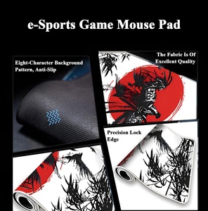 Tappetino da Scrivania XXL Stile Samurai Giapponese, Grande Tappetino per Tastiera e Mouse da Gaming in Bianco e Nero, Design Ispirato a <span class=keywords><strong>Ghost</strong></span> of <span class=keywords><strong>Tsushima</strong></span> - Product Image 2
