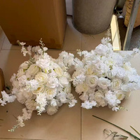 Boule de fleurs blanches de grande taille FL-093, boule florale, grands centres de table pour la décoration de mariage, d'anniversaire ou de fête