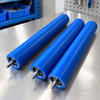 Manchon en caoutchouc polyuréthane (PU) de qualité industrielle, rouleau à surface micro-finie, fixation à filetage externe, accessoire de convoyeur