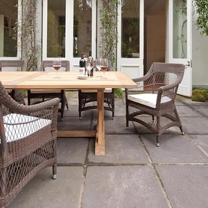 Sillas de Jardín, Sillón de Exterior, Ratán Marrón Tejido Antideslizante, Sillas de Ratán Elegantes, Poltrona para Cafetería y Bodega - Product Image 3