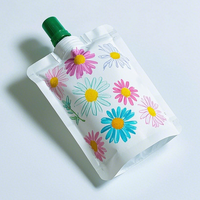 Grands sacs à soufflet en PET Mylar bleu métallisé épais avec bec verseur et poignée, imprimés en héliogravure, résistants à l'humidité et recyclables pour papier toilette