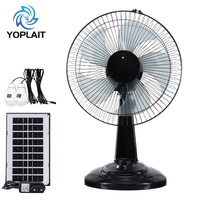 Ventilateur solaire Younuo YNXN1204 noir de 12 pouces, haute qualité, faible bruit, 3 vitesses, en PP, pour intérieur/extérieur, vente chaude, Chine