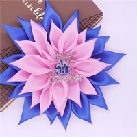 Pita Bunga Jack dan Jill Selamanya Rhinestones Pin Warna Biru Tua dan Merah Muda Korsase DIY Acara Hadiah