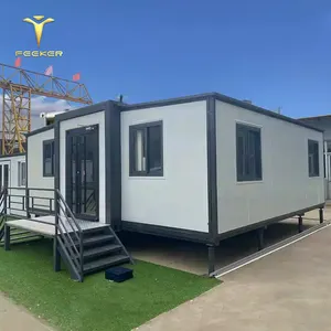 प्रीफैब मॉड्यूलर अनुकूलन कार्यालय 20 फीट 40 फीट खर्च करने योग्य मोबाइल होम सौर ऊर्जा ऑस्ट्रेलिया के साथ विस्तार योग्य कंटेनर हाउस