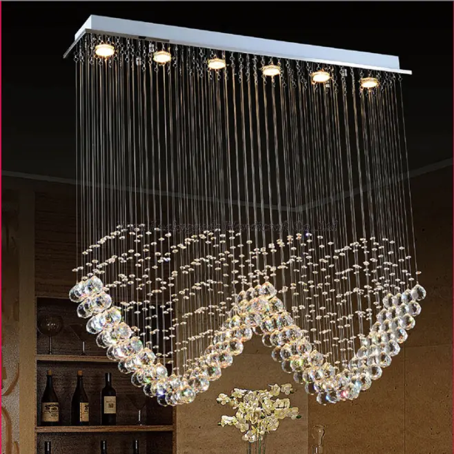 LT230014 Post Modern Heart Hanging Lamp Lighting Decorative Pendant Crystal Light For Dining Table Living Room Lobby