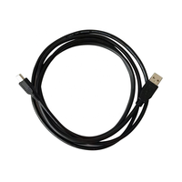 Kabel Data USB 2.0 AM ke Mini USB Hitam 1m1.8m untuk Komputer, Pengisian Cepat 3A, Pelindung Kepang, Selubung PVC, Fitur Cetak