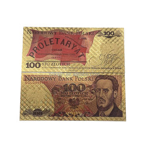 Billetes <span class=keywords><strong>de</strong></span> Banco <span class=keywords><strong>de</strong></span> Polonia Sin Valor Nominal <span class=keywords><strong>de</strong></span> 10, 20, 50, 100, 200, <span class=keywords><strong>500</strong></span> y 1000 PLN, Chapados en Oro <span class=keywords><strong>de</strong></span> 24k - Product Image 6