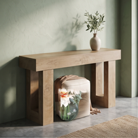 Table console étroite de 63 pouces de long pour entrée, table de canapé en bois, table d'appoint moderne et mince pour hall d'entrée