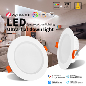 Gledopto 2026, <span class=keywords><strong>Downlight</strong></span> <span class=keywords><strong>LED</strong></span> RGB+CCT ZigBee PRO Ultra-plano de 6W, 120 °   Lámpara de Techo Empotrada Beam, Compatible con Alexa y SmartThings - Product Image 4