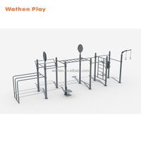 Estación de Entrenamiento de Acero Galvanizado de Alta Calidad y Durabilidad, Barra de Tracción, Equipo de Fitness Complejo para Exteriores