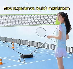 Ensemble de filet de <span class=keywords><strong>badminton</strong></span> portable et pliable, installation facile, utilisation intérieure et extérieure pour l'entraînement à domicile et les jeux <span class=keywords><strong>en</strong></span> famille - Product Image 4