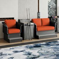 Ensemble de fauteuils de salon en cuir PU de luxe pour appartements, salles de billard, mobilier de loisirs commercial haut de gamme